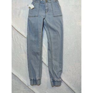 celebrity ace jeans‎ womens size 3/26 skinny stret high rise light wash jeggings